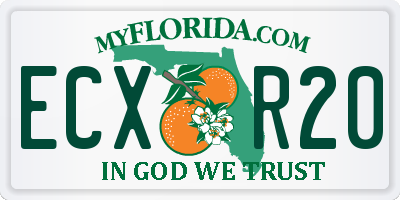 FL license plate ECXR20