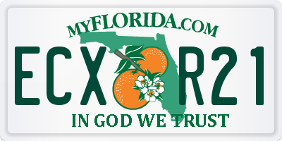 FL license plate ECXR21
