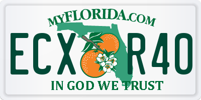 FL license plate ECXR40