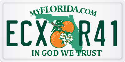 FL license plate ECXR41