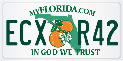 FL license plate ECXR42