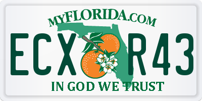 FL license plate ECXR43