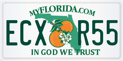 FL license plate ECXR55