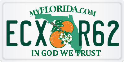 FL license plate ECXR62