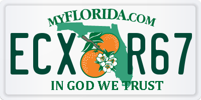 FL license plate ECXR67