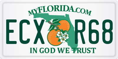 FL license plate ECXR68