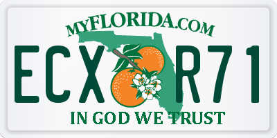 FL license plate ECXR71
