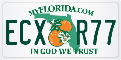 FL license plate ECXR77