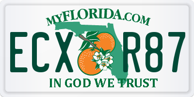 FL license plate ECXR87