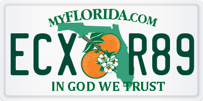 FL license plate ECXR89