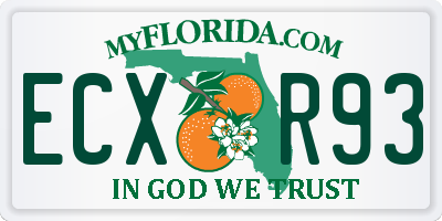 FL license plate ECXR93