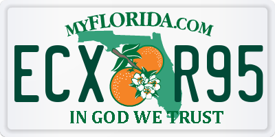 FL license plate ECXR95