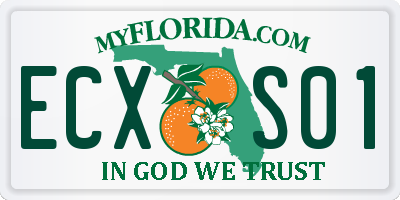 FL license plate ECXS01