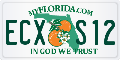 FL license plate ECXS12