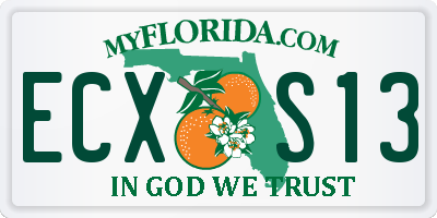 FL license plate ECXS13