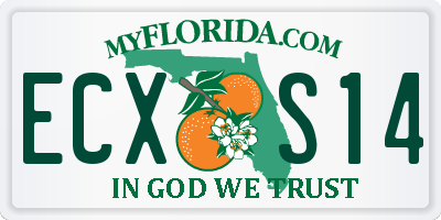 FL license plate ECXS14