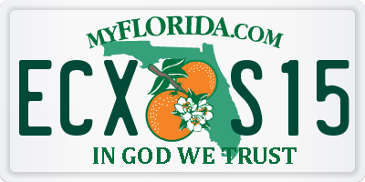 FL license plate ECXS15