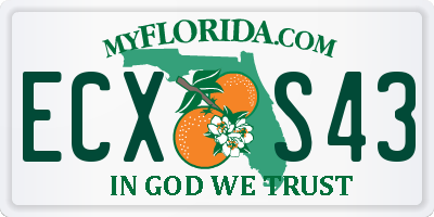 FL license plate ECXS43