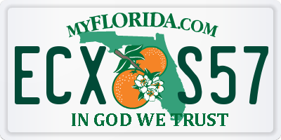 FL license plate ECXS57
