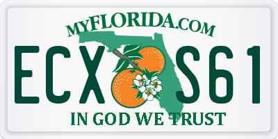 FL license plate ECXS61