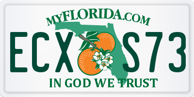 FL license plate ECXS73