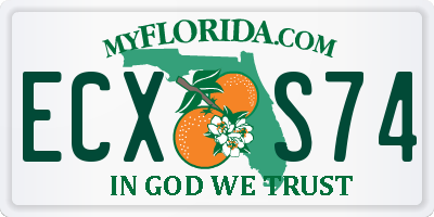 FL license plate ECXS74