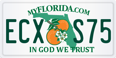 FL license plate ECXS75