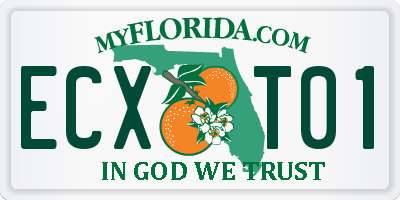 FL license plate ECXT01