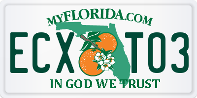 FL license plate ECXT03