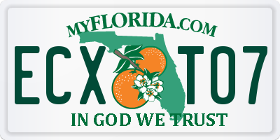 FL license plate ECXT07
