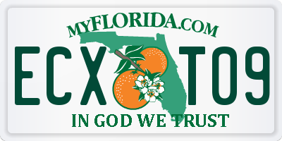 FL license plate ECXT09