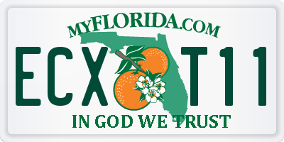 FL license plate ECXT11