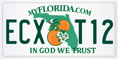 FL license plate ECXT12