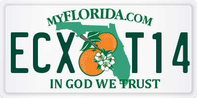 FL license plate ECXT14