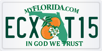FL license plate ECXT15