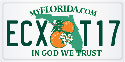FL license plate ECXT17