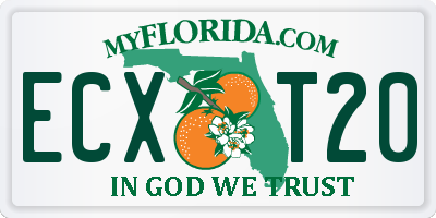FL license plate ECXT20