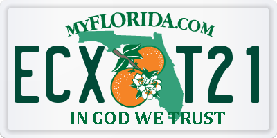 FL license plate ECXT21