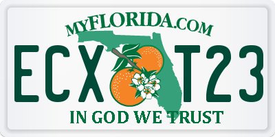 FL license plate ECXT23