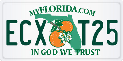 FL license plate ECXT25