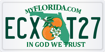 FL license plate ECXT27