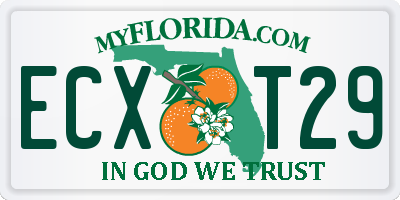 FL license plate ECXT29