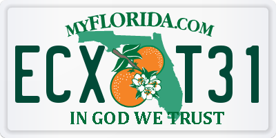 FL license plate ECXT31