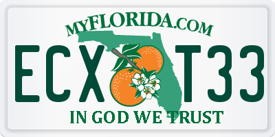 FL license plate ECXT33
