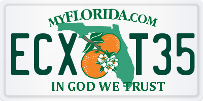 FL license plate ECXT35