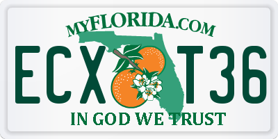 FL license plate ECXT36