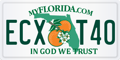 FL license plate ECXT40