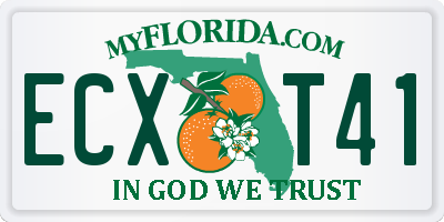 FL license plate ECXT41