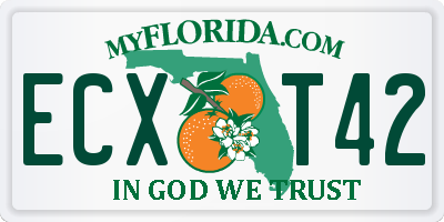 FL license plate ECXT42
