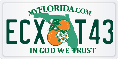 FL license plate ECXT43